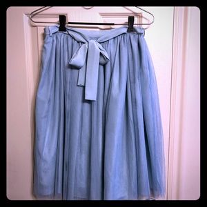 Comme Toi Blue Knee-length Toile Skirt